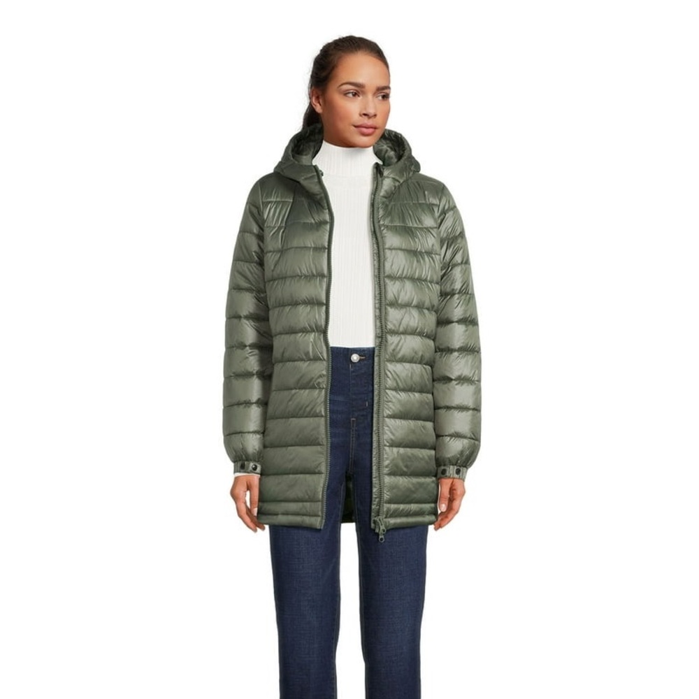 Swiss Tech Women's Green Puffer Coat